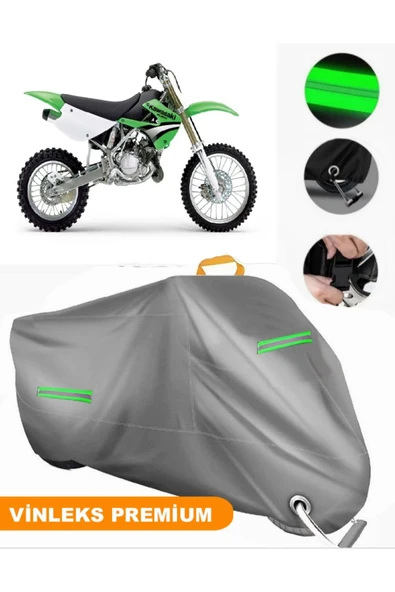 MotoEN  Vinleks Gri Kawasaki KX 85 Uyumlu Motosiklet Brandası Lüx Kalite (Kilit Uyumlu) ürün görseli