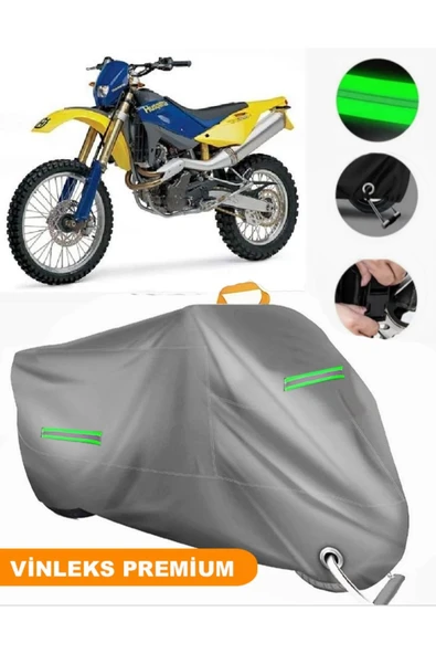 MotoEN  Vinleks Gri Husqvarna TE 610 Uyumlu Motosiklet Brandası Lüx Kalite (Kilit Uyumlu) ürün görseli 1