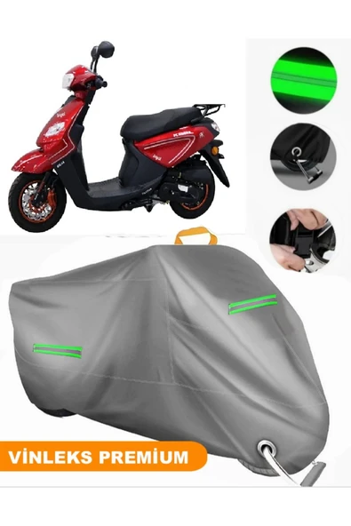 MotoEN  Vinleks Gri Kral Motor KR-44 Pion 50 Uyumlu Motosiklet Brandası Lüx Kalite (Kilit Uyumlu)
