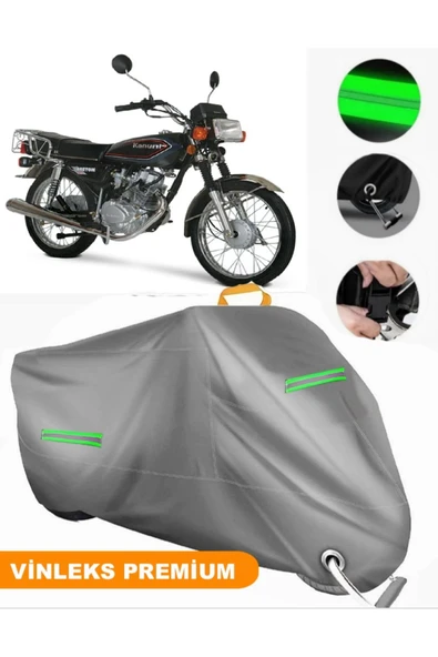 MotoEN  Vinleks Gri Kanuni Breton 125 Uyumlu Motosiklet Brandası Lüx Kalite (Kilit Uyumlu)