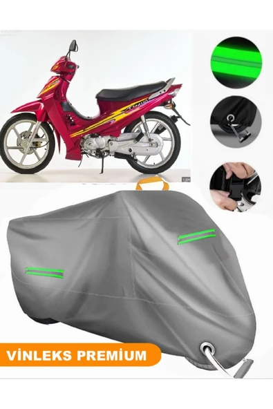 MotoEN  Vinleks Gri Kanuni Elite 100 Uyumlu Motosiklet Brandası Lüx Kalite (Kilit Uyumlu) ürün görseli 1