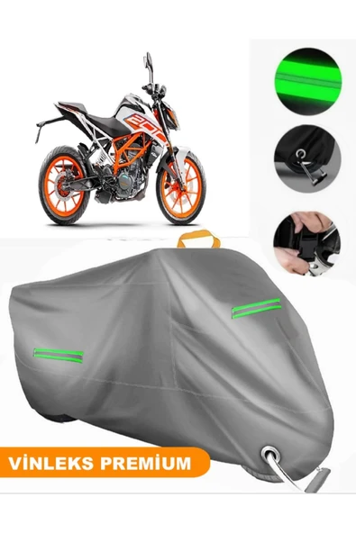 MotoEN  Vinleks Gri KTM 200 Duke ABS Uyumlu Motosiklet Brandası Lüx Kalite (Kilit Uyumlu)