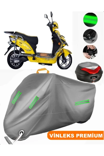 MotoEN  Vinleks Gri Kral Motor KR-41 L Epico Arka Çanta Uyumlu Motosiklet Brandası (Kilit Uyumlu) ürün görseli