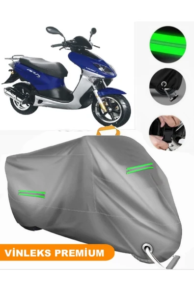 MotoEN  Vinleks Gri Keeway ARN 125 Uyumlu Motosiklet Brandası Lüx Kalite (Kilit Uyumlu)