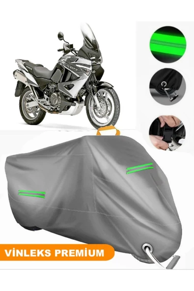 MotoEN  Vinleks Gri Honda XL 1000V Varadero Uyumlu Motosiklet Brandası Lüx Kalite (Kilit Uyumlu)