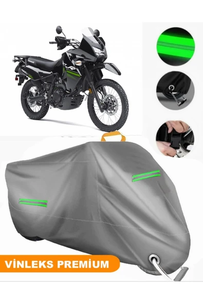 MotoEN  Vinleks Gri Kawasaki KLR 650 Uyumlu Motosiklet Brandası Lüx Kalite (Kilit Uyumlu) ürün görseli