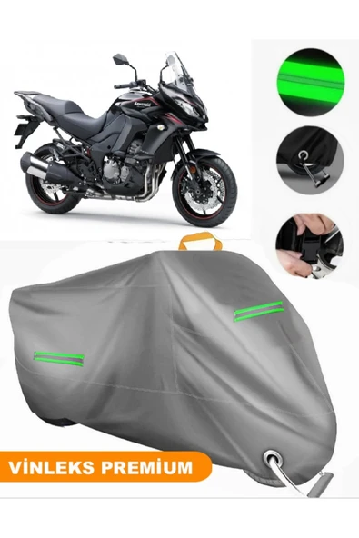 MotoEN  Vinleks Gri Kawasaki Versys 1000 Uyumlu Motosiklet Brandası Lüx Kalite (Kilit Uyumlu) ürün görseli