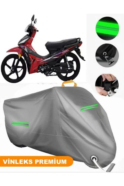 MotoEN  Vinleks Gri Kral Motor KR-50 Capella Uyumlu Motosiklet Brandası Lüx Kalite (Kilit Uyumlu) ürün görseli