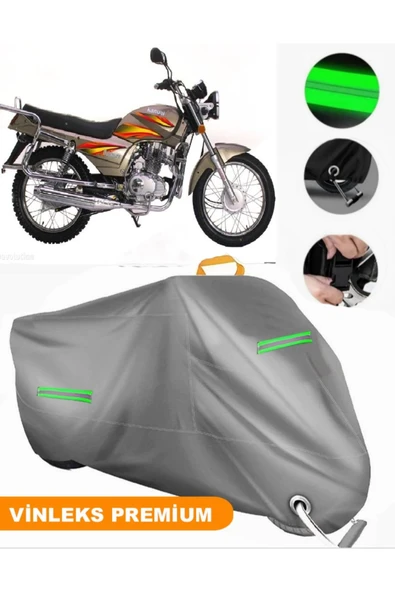 MotoEN  Vinleks Gri Kanuni Motocar 200 Uyumlu Motosiklet Brandası Lüx Kalite (Kilit Uyumlu) ürün görseli