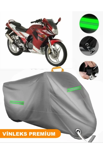 MotoEN  Vinleks Gri Kanuni Freedom 200 Uyumlu Motosiklet Brandası Lüx Kalite (Kilit Uyumlu) ürün görseli