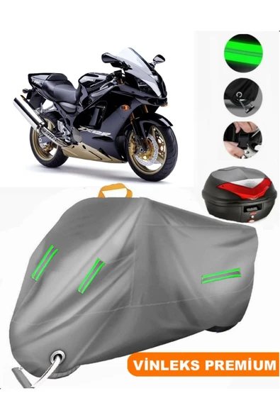 MotoEN  Vinleks Gri Kawasaki ZX-12 R Arka Çanta Uyumlu Motosiklet Brandası (Kilit Uyumlu) ürün görseli