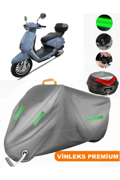 MotoEN  Vinleks Gri Kral Motor Vega 125 Arka Çanta Uyumlu Motosiklet Brandası (Kilit Uyumlu) ürün görseli