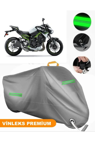 MotoEN  Vinleks Gri Kawasaki Z 900 SE Uyumlu Motosiklet Brandası Lüx Kalite (Kilit Uyumlu) ürün görseli