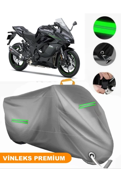 MotoEN  Vinleks Gri Kawasaki Ninja 1000 SX Uyumlu Motosiklet Brandası Lüx Kalite (Kilit Uyumlu) ürün görseli