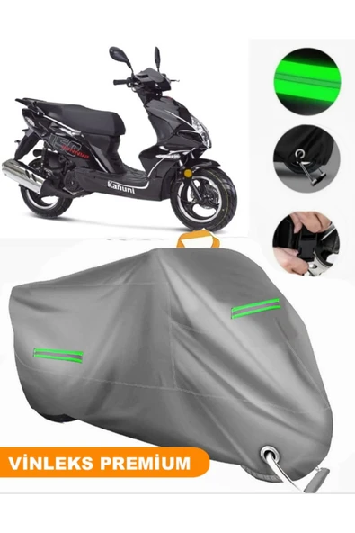 MotoEN  Vinleks Gri Kanuni Ronny S Uyumlu Motosiklet Brandası Lüx Kalite (Kilit Uyumlu) ürün görseli 1