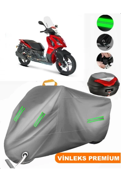 MotoEN  Vinleks Gri Kanuni Merlin S Arka Çanta Uyumlu Motosiklet Brandası (Kilit Uyumlu) ürün görseli