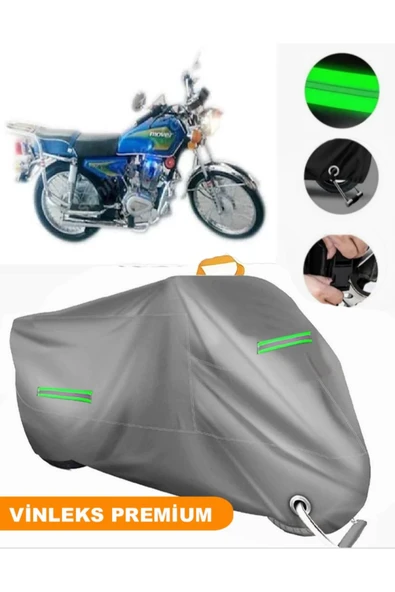 MotoEN  Vinleks Gri Hyundai Mover 125 Uyumlu Motosiklet Brandası Lüx Kalite (Kilit Uyumlu)