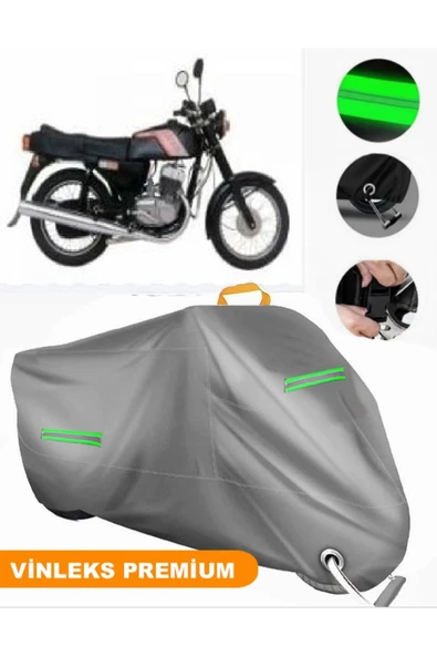 MotoEN  Vinleks Gri Jawa 250 Laser Uyumlu Motosiklet Brandası Lüx Kalite (Kilit Uyumlu) ürün görseli