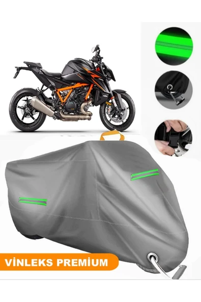 MotoEN  Vinleks Gri KTM 1290 Super Duke R Uyumlu Motosiklet Brandası Lüx Kalite (Kilit Uyumlu) - 1