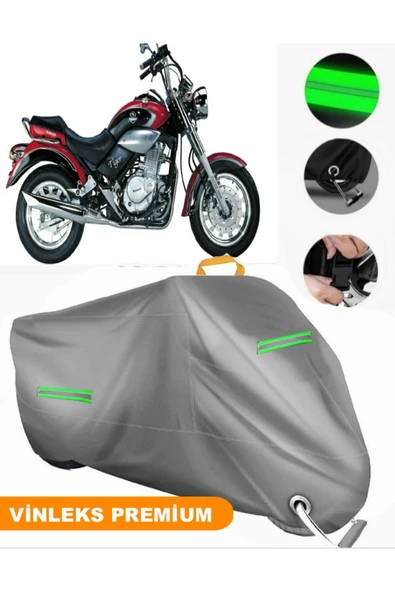 MotoEN  Vinleks Gri Kanuni Tiger 250 Uyumlu Motosiklet Brandası Lüx Kalite (Kilit Uyumlu) ürün görseli