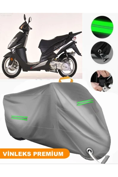 MotoEN  Vinleks Gri Kanuni Rokko 150 Uyumlu Motosiklet Brandası Lüx Kalite (Kilit Uyumlu) ürün görseli