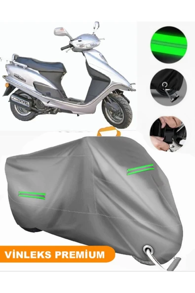 MotoEN  Vinleks Gri Hyundai Cityzen 125 Uyumlu Motosiklet Brandası Lüx Kalite (Kilit Uyumlu) ürün görseli