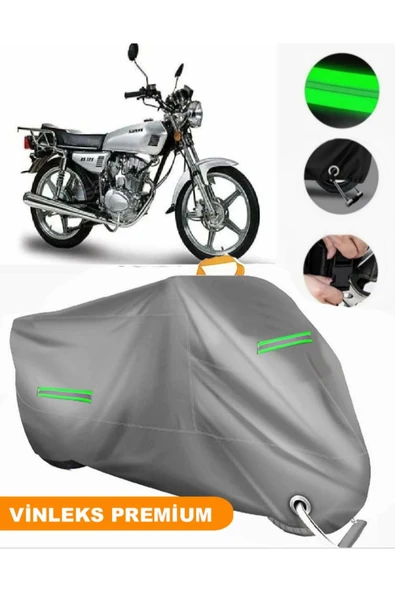 MotoEN  Vinleks Gri Kanuni BS 100 Uyumlu Motosiklet Brandası Lüx Kalite (Kilit Uyumlu)