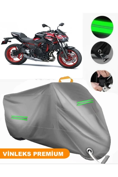 MotoEN  Vinleks Gri Kawasaki Z 650 Uyumlu Motosiklet Brandası Lüx Kalite (Kilit Uyumlu) ürün görseli