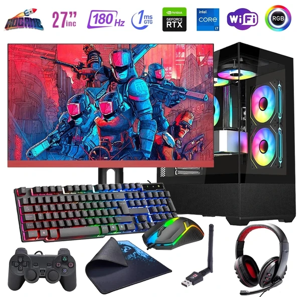 i7 14700F 16GB DDR4 1TB m2 12GB RTX3060 27" 165Hz Monitörlü Oyun Bilgisayarı (Gaming SET) ürün görseli