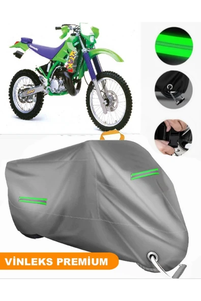 MotoEN  Vinleks Gri Kawasaki KDX 200 Uyumlu Motosiklet Brandası Lüx Kalite (Kilit Uyumlu) ürün görseli