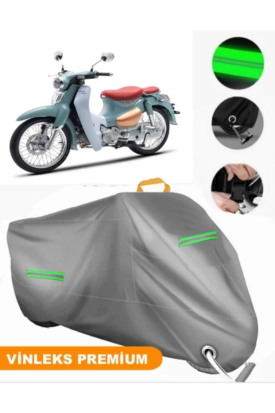 MotoEN  Vinleks Gri KAMAX Cub Pro 125 Uyumlu Motosiklet Brandası Lüx Kalite (Kilit Uyumlu) ürün görseli