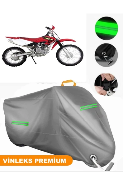 MotoEN  Vinleks Gri Honda XR 100 R Uyumlu Motosiklet Brandası Lüx Kalite (Kilit Uyumlu)