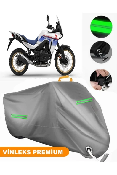 MotoEN  Vinleks Gri Honda XL 750 Transalp Uyumlu Motosiklet Brandası Lüx Kalite (Kilit Uyumlu) ürün görseli