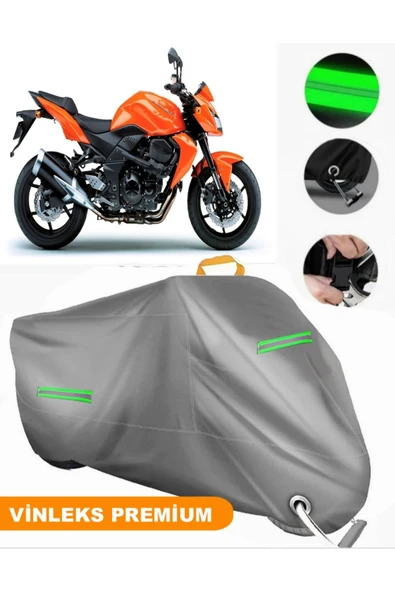 MotoEN  Vinleks Gri Kawasaki Z 750 Uyumlu Motosiklet Brandası Lüx Kalite (Kilit Uyumlu)