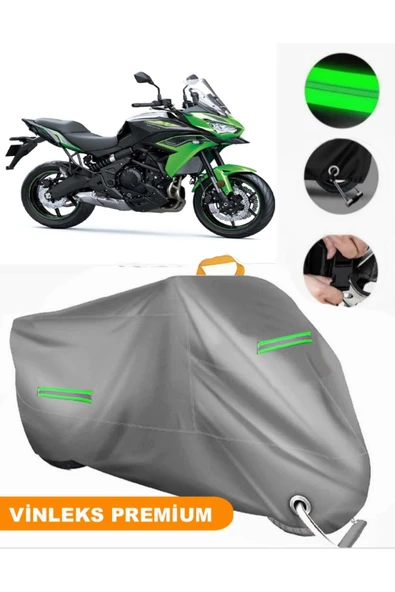 MotoEN  Vinleks Gri Kawasaki Versys 650 Uyumlu Motosiklet Brandası Lüx Kalite (Kilit Uyumlu) ürün görseli