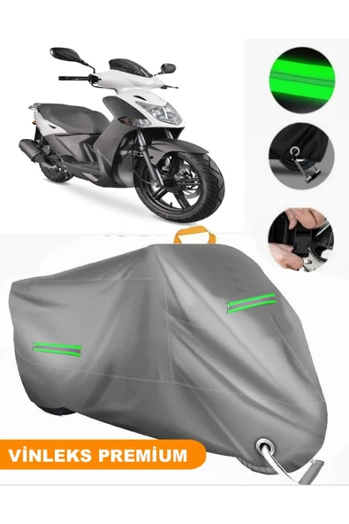 MotoEN  Vinleks Gri Kymco Agility 150 Uyumlu Motosiklet Brandası Lüx Kalite (Kilit Uyumlu) ürün görseli