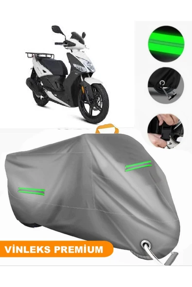 MotoEN  Vinleks Gri Kymco Agility 125 Uyumlu Motosiklet Brandası Lüx Kalite (Kilit Uyumlu) ürün görseli