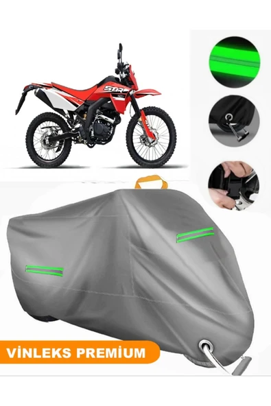 MotoEN  Vinleks Gri Kuba STR 250 Uyumlu Motosiklet Brandası Lüx Kalite (Kilit Uyumlu) ürün görseli