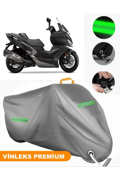 MotoEN  Vinleks Gri Kymco Xciting S 400 Uyumlu Motosiklet Brandası Lüx Kalite (Kilit Uyumlu) ürün görseli