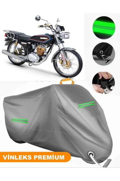 MotoEN  Vinleks Gri Kuba CG 100 Uyumlu Motosiklet Brandası Lüx Kalite (Kilit Uyumlu) ürün görseli