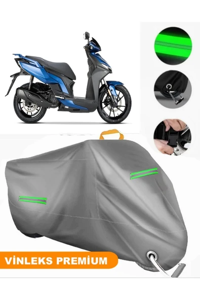 MotoEN  Vinleks Gri Kymco Agility S 125 Uyumlu Motosiklet Brandası Lüx Kalite (Kilit Uyumlu) ürün görseli