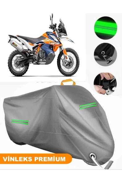 MotoEN  Vinleks Gri KTM 790 Adventure R Uyumlu Motosiklet Brandası Lüx Kalite (Kilit Uyumlu) ürün görseli
