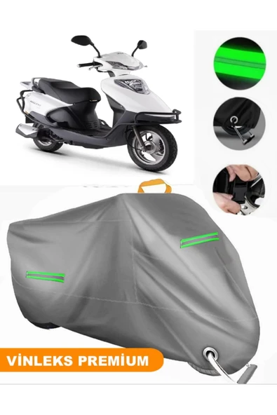 MotoEN  Vinleks Gri Kuba Zenzero Uyumlu Motosiklet Brandası Lüx Kalite (Kilit Uyumlu)