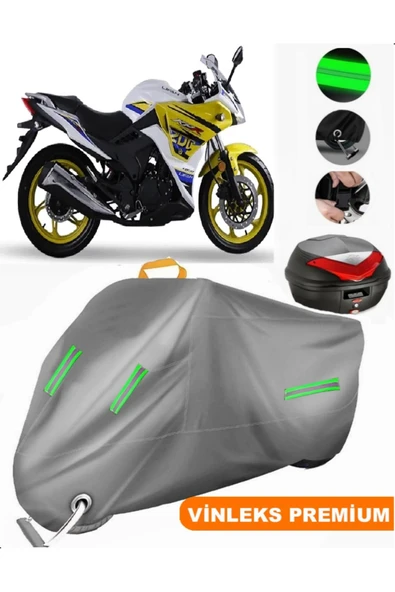 MotoEN  Vinleks Gri Lifan KPR 200 Arka Çanta Uyumlu Motosiklet Brandası (Kilit Uyumlu) ürün görseli 1