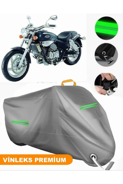 MotoEN  Vinleks Gri Kymco Venox 250 Uyumlu Motosiklet Brandası Lüx Kalite (Kilit Uyumlu) ürün görseli