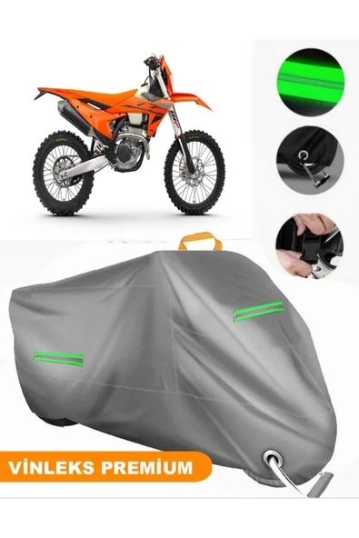 MotoEN  Vinleks Gri KTM 250 EXC-F Uyumlu Motosiklet Brandası Lüx Kalite (Kilit Uyumlu) ürün görseli