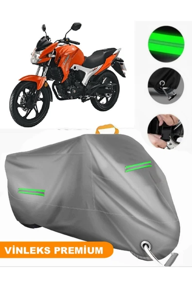 MotoEN  Vinleks Gri Lifan LF150T-9R Uyumlu Motosiklet Brandası Lüx Kalite (Kilit Uyumlu) ürün görseli