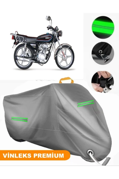 MotoEN  Vinleks Gri Kuba KH100 Uyumlu Motosiklet Brandası Lüx Kalite (Kilit Uyumlu) ürün görseli