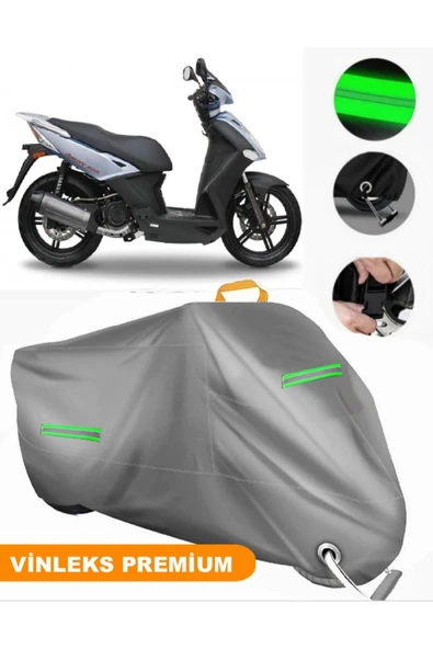 MotoEN  Vinleks Gri Kymco Agility City 200 i Uyumlu Motosiklet Brandası Lüx Kalite (Kilit Uyumlu) - 1