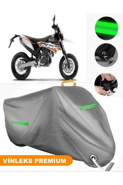 MotoEN  Vinleks Gri KTM 690 SMC R Uyumlu Motosiklet Brandası Lüx Kalite (Kilit Uyumlu) ürün görseli